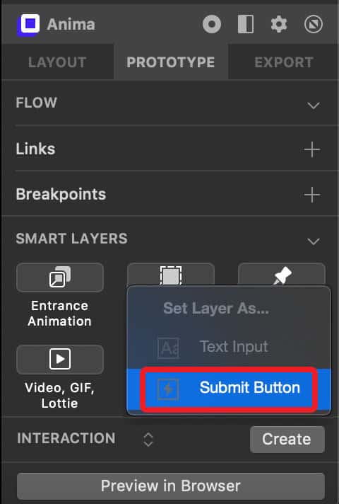 ANIMA - smart layer - Submit Button